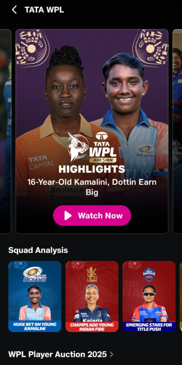 Live Sports Section Live Sports Section